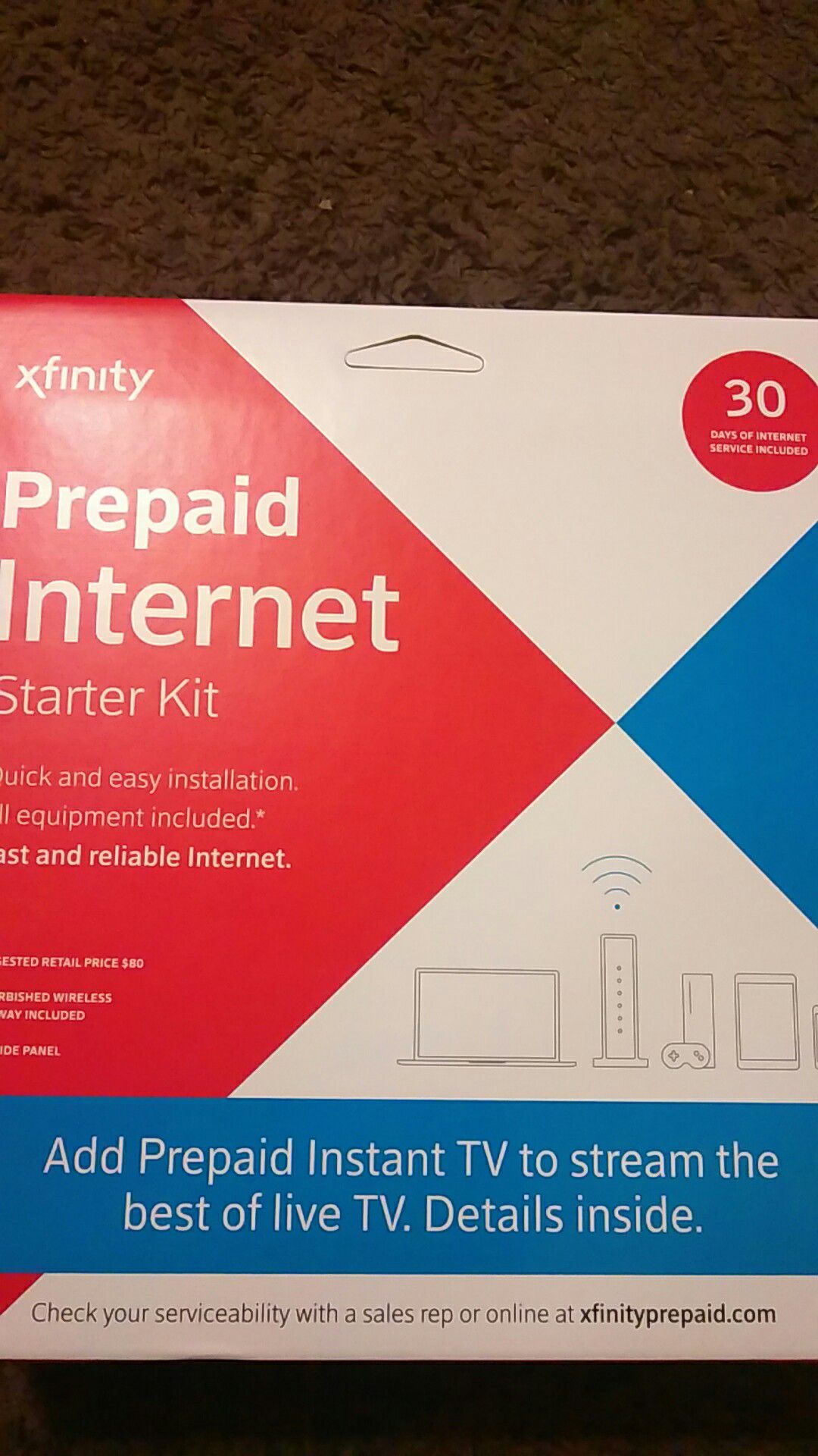 Prepaid Internet box by Xfinity