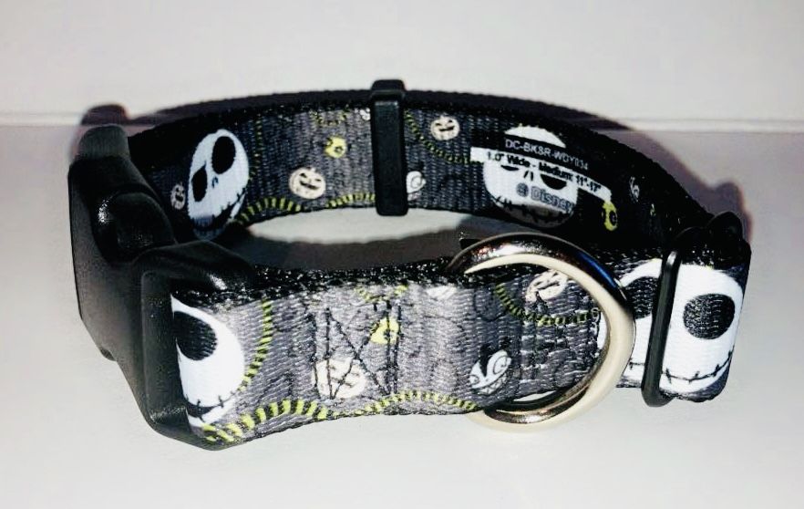 Buckle-Down Martingale Dog Collar - NBC Jack Expressions/Halloween Elements Gray