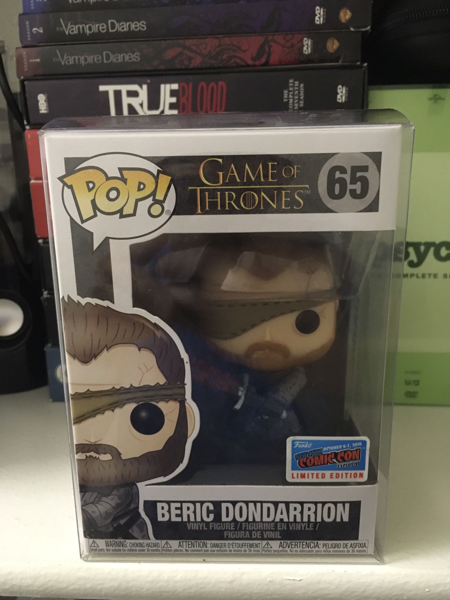 ***VAULTED*** Funko Pop Television GOT Beric Dondarrion 2018 Fall New York Comic Con Exclusive Official Sticker (65)