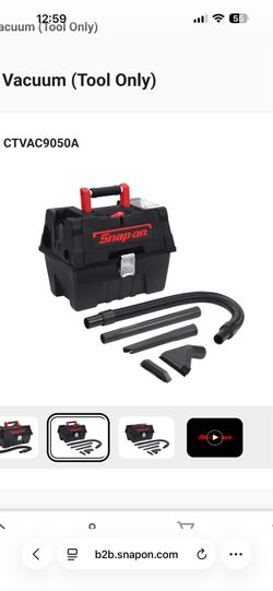 Snap on wet and dry vacuum