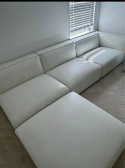Rove Concepts Arya Sectional + Ottoman – White