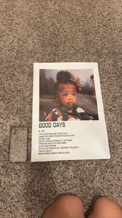 SZA Good Days Song Lyrics Poster Print + purple sky art