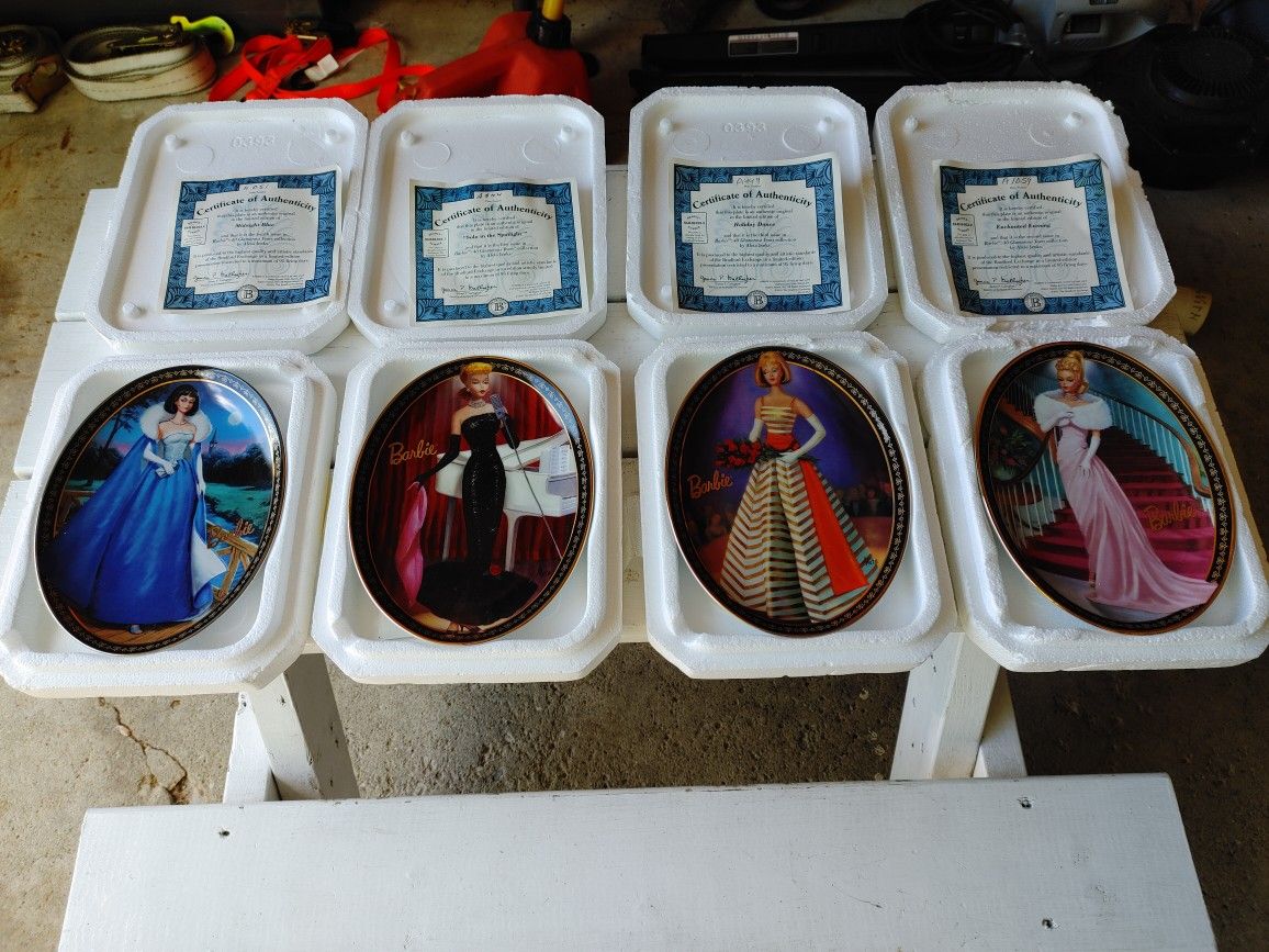 Vintage Collectible Barbie Plates
