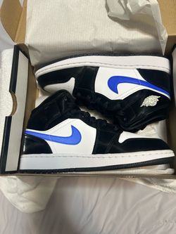 Air Jordan 1 Mid Black White Royal Blue