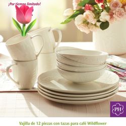 VAJILLA DE 12 PIEZAS Y TAZON GRANDE DE PRINCESS HOUSE 🌼🌼🌼