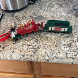 Hawthorne Village Coca Cola Locomotive And Tender Christmas Village Train 