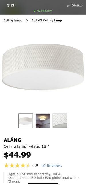 Ikea Alang Alang 401 760 35 Ceiling Lamp White 18 For