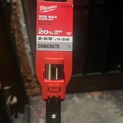 Milwaukee 2 5/8” Sds Max Core Bit