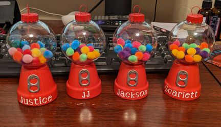 Personalized Gumball machine ornaments