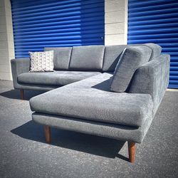 Dark Gray Two Piece Sectional Sofa