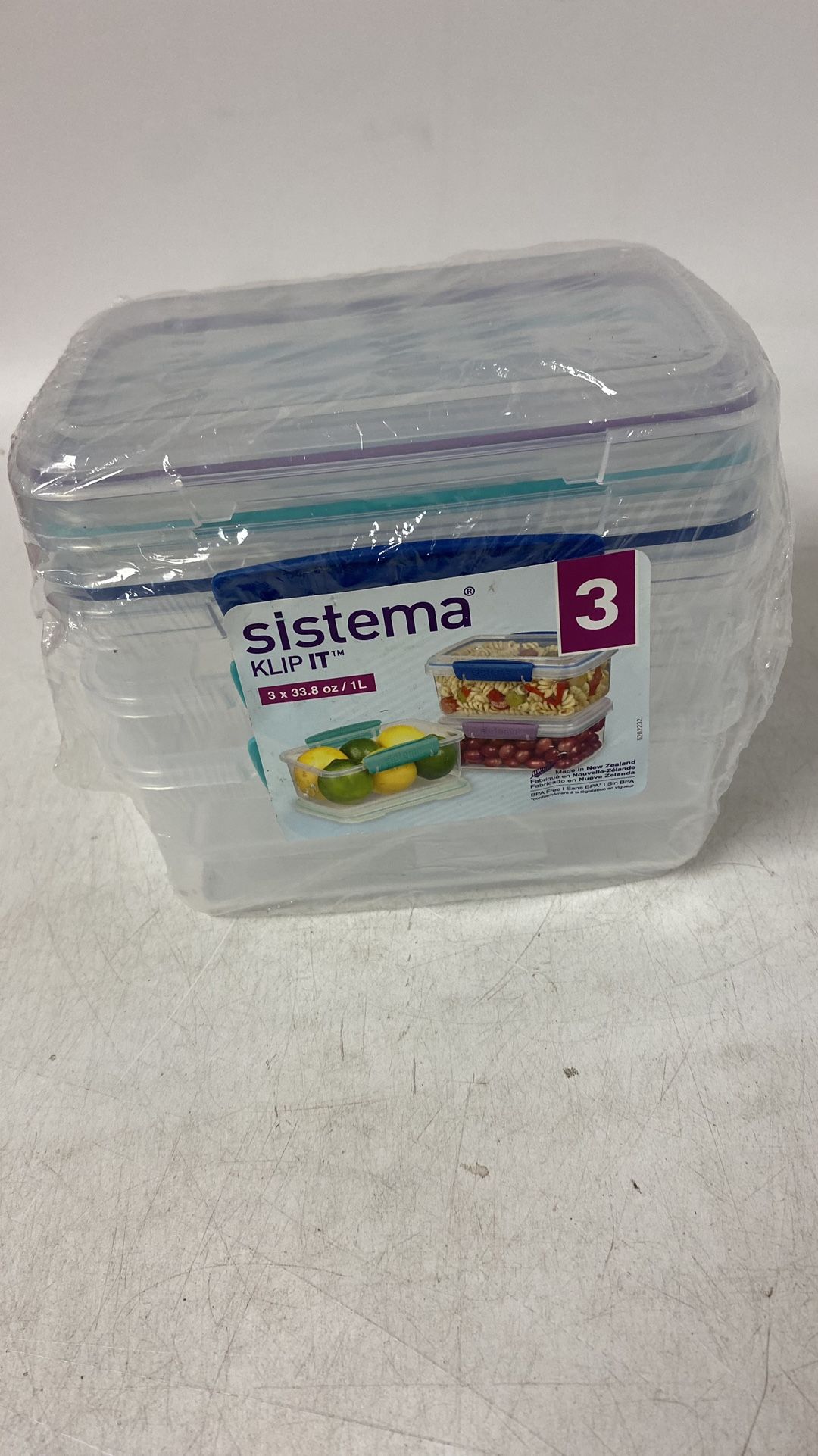 sistema klip it, 1l rect, 3 pack
