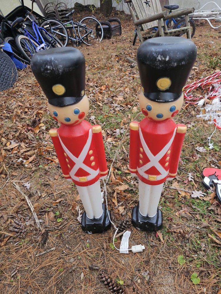 Price Is Firm.. Two Blow Mold Toy Soldiers