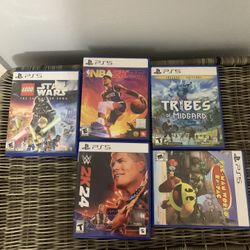 5 PS5 Games Bundle - LEGO Star Wars, WWE 2K24, Pac-Man & More!