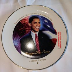 Collectible Barack Obama Display Plate 