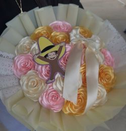 Curious George Satin Ribbon Rose Bouquet