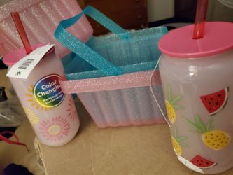 Basket and cup great for Easter Basket