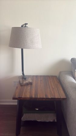 Lamp and table
