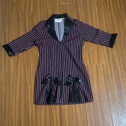 Gangster Pinstripe Emo Dress Halloween Costume 