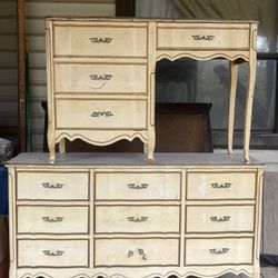 Antique White Dresser And Desk