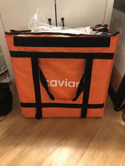 caviar delivery backpack