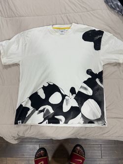 Bonobos Fielder white t-shirt with black abstract graphic, size L