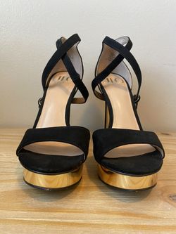 JLO Malika Black and Gold Platform Heels for Sale in Alhambra CA