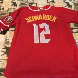 Phillies Schwarber Baseball Jersey Large 