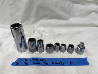  S-K Tools Socket Lot USA Made