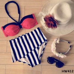high waisted swimsuit