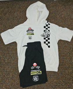 ​Boys Nintendo Mario Kart Short-Sleeve Hoodie & Shorts Set - Size M