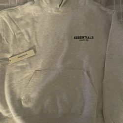 Light oatmeal essentials hoodie size M 