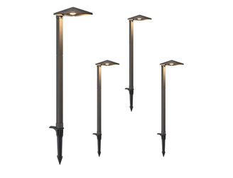 Edishine 230 Lumen Low Voltage Bronze Integrated LED Outdoor Landscape Path Lights (4-Pack)