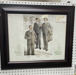 Art Vintage 1929 Framed Sample Page