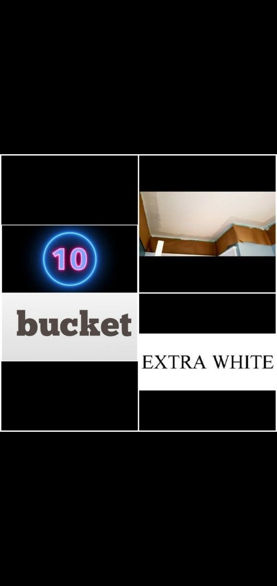 10 New Buckets = Extra White Flat Interior Paint = 35 Dlr Per Bucket = 350 For All