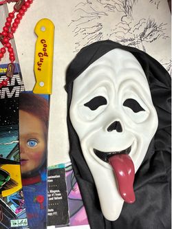 horror costume bundle scary movie mask chucky knife