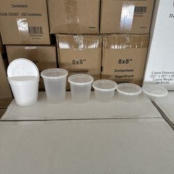 Round Clear Containers For Soup With lid 