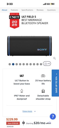 Sony ULT Field 3 Bluetooth Speaker
