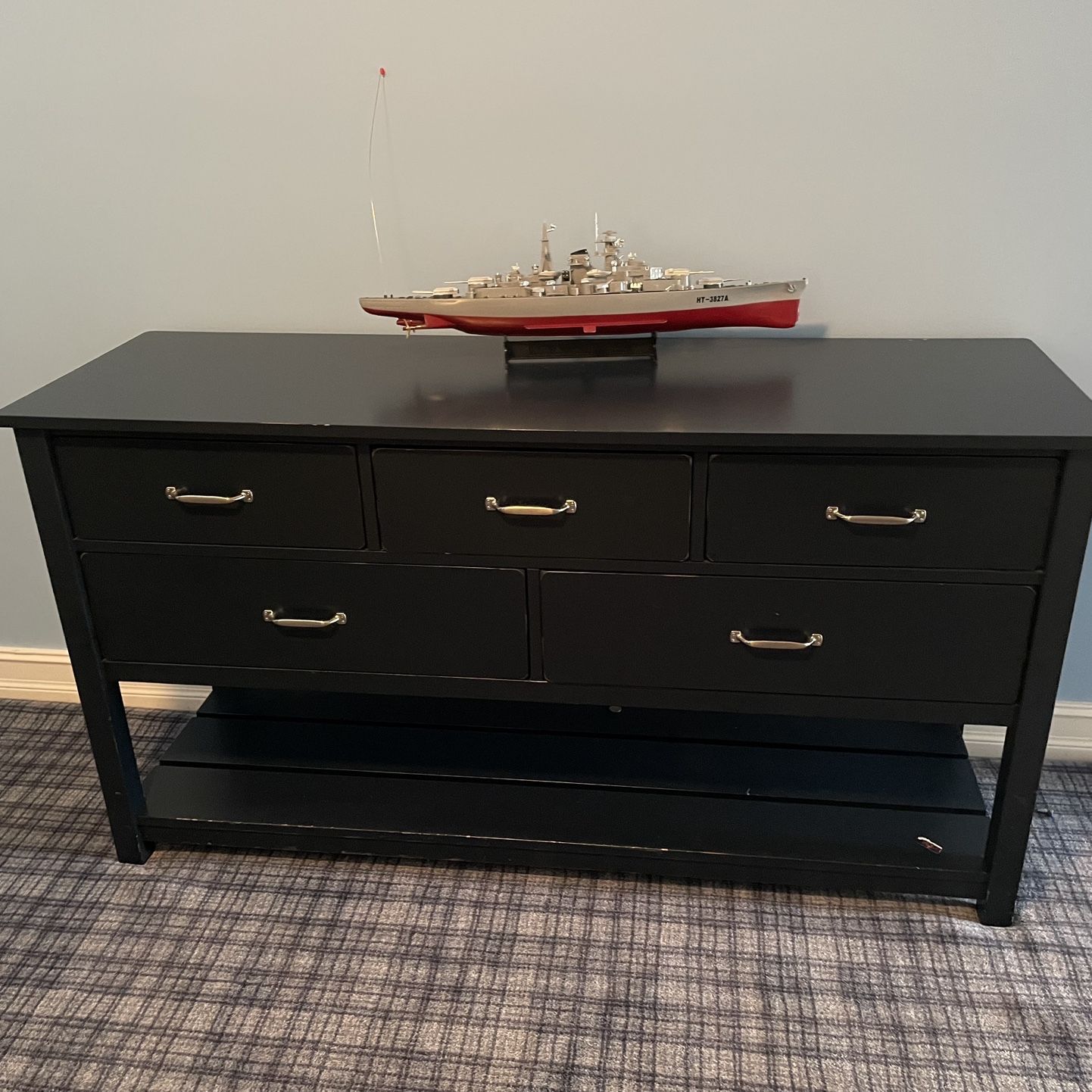 pottery barn navy blue dresser Camp Dresser