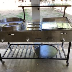 Taco cart griddle / carrito taquero