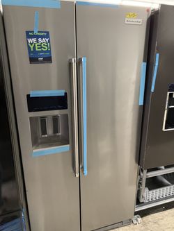 Kitchen aid side by side in stainless steel counter depth