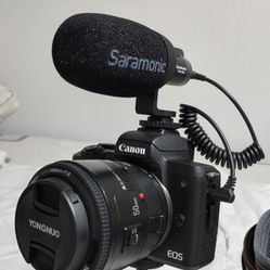 Canon M50 Whith Saramonic Mic , 15.45 mm Kit Lens , 50 mm 1.4 Lens