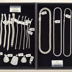 ✨ Frost City Moissanite Jewelry Collection — Premium .925 Silver Chains, Bracelets & Buddha Pendants