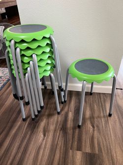 ECR4Kids Daisy Stackable Stool Set - 8pc