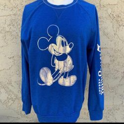 Disneyland Resort Make A Wish Mickey Mouse Sweatshirt Foil Men’s Medium