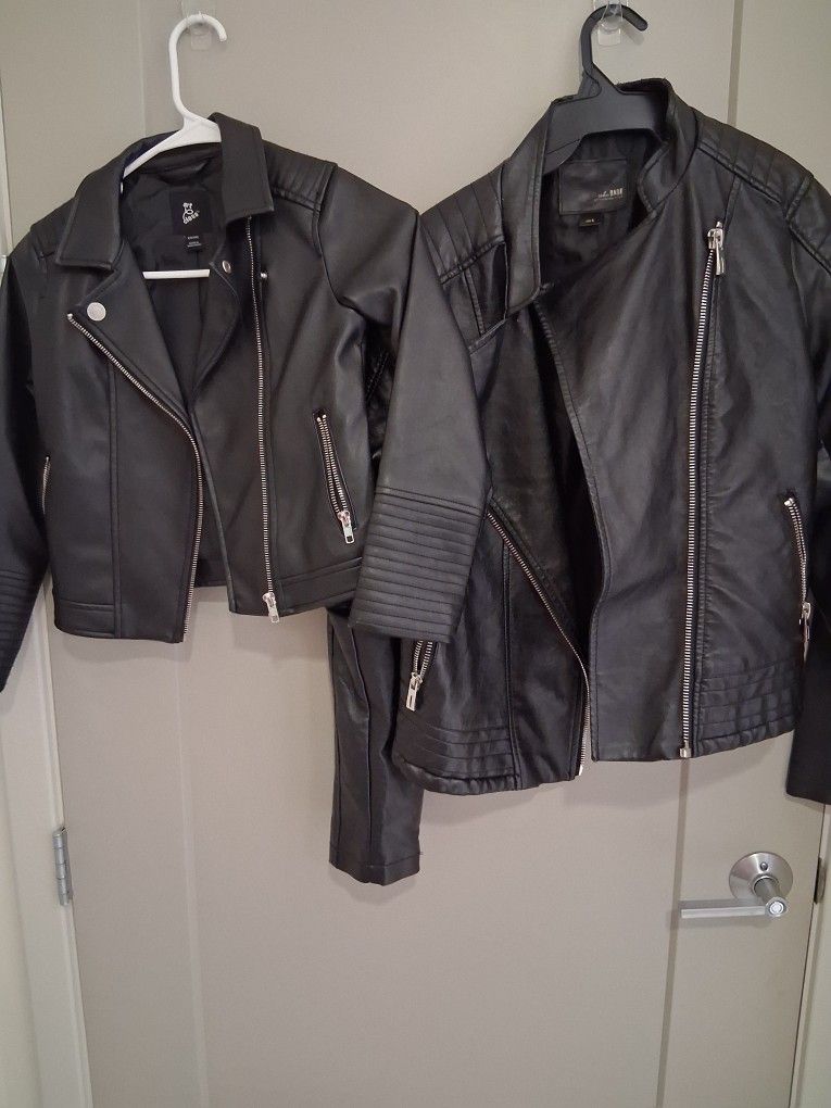 Mom & Daughter Matching Faux Leather Jackets β Stylish Duo Set!