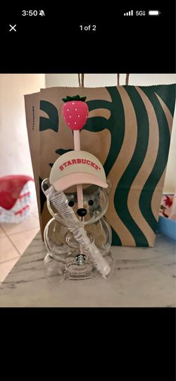 Starbucks pink bear