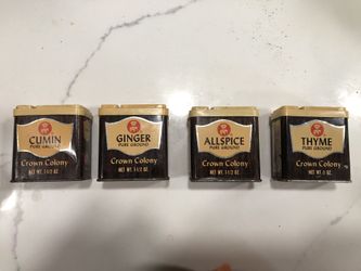 (4) VINTAGE Crown Colony Tins