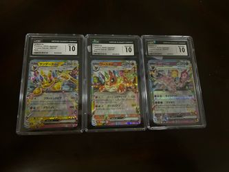 Flareon, Espeon & Jolted Terastal Fest EX CGC Graded 10