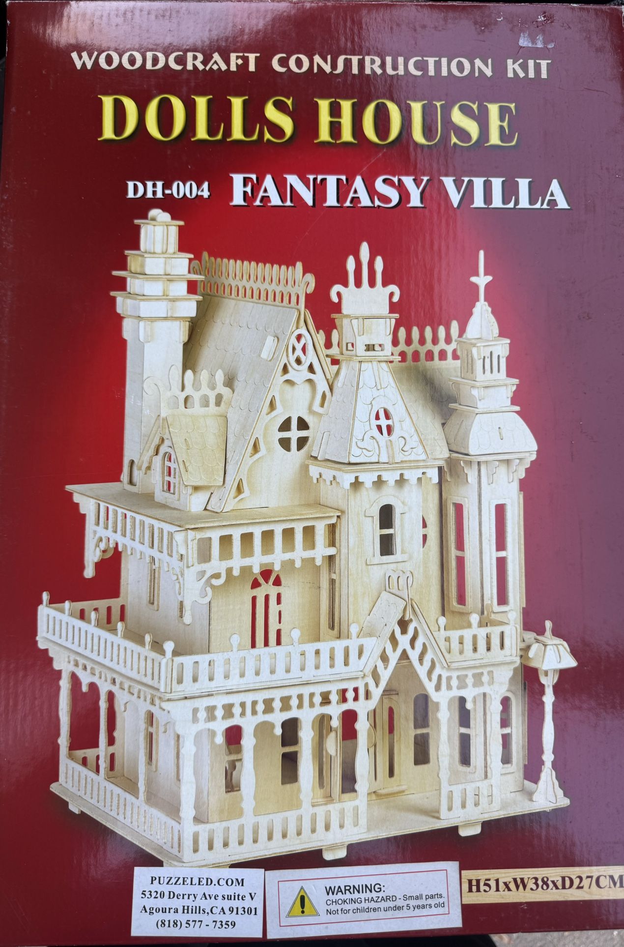 Fantasy Villa Woodcraft Construction Kit Dolls House