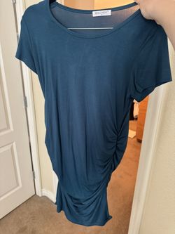 Blue Comfortable Maternity Dress